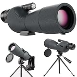 Spektiv Vogelbeobachtung 25-75x60, HD Spektiv Sportschützen mit Stativ und Telefonadapter, BAK4...