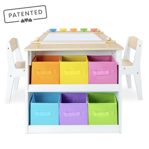 Milliard-2-in-1-Kids-Art-Table-and-Art-Easel-Table-and-Chair-Set-Toddler-Craft-and-Play-Wood-Activity-Table-with-Storage-Bins-and-Paper-Roll Milliard 2 in 1 Kids Art Table and Art Easel Table and Chair Set Toddler Craft and Play Wood Activity Table with Storage Bins and Paper Roll