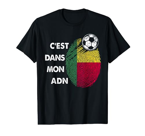 Drapeau Bénin Cadeau Foot Bénin C'est Dans Mon ADN T-Shirt