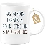 quotedazur Café-Croissant - Mug Personnalisé Tasse Cadeau Pas Besoin...