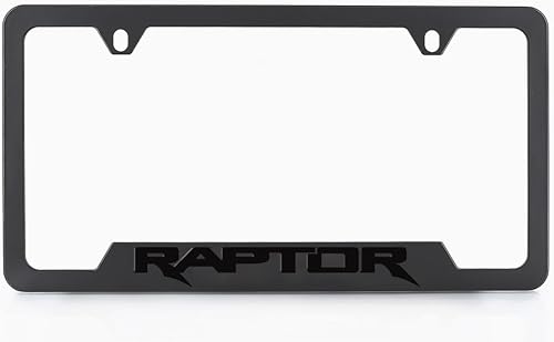 Marco de Placa de Licencia de Metal Negro Ford Raptor