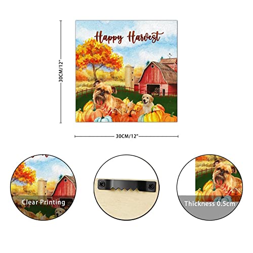 Panneau en bois rustique de 30 cm Happy Harvest pour décoration murale salon - 3