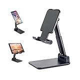 卓上 スマホ スタンド 携帯 スタンド 高度調整可能 タブレットスタンド，折り畳み式 滑り止め コンパクト 軽量 For iPhone/ipad/Nintendo Switch/Samsung/Sony/Nexus/Kindle/Android(ブラック)