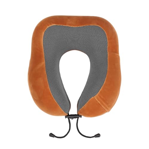 Aufblasbares Nackenkissen von WELLGRO mit 3D Schlafmaske und Ohrstöpseln