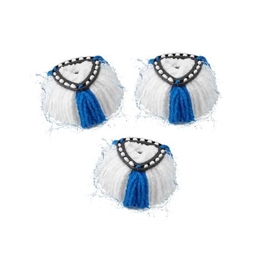 XIANGBIN 3 Pack Mop Replacement Heads Compatible with Vileda 2-in-1 Turbo Mop Head Replacement, Easy-to-Use Cleaning Refills for Efficient Floor Cleaning