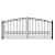 ALEKO Dual Swing Driveway Gate| 16 x 6 Feet Anti-Rust Galvanized Steel Gate w/Warranty| Outdoor Gate Fence Gate Swing Gate Security Gate| Steel Barrier Gate| (Style: Paris)