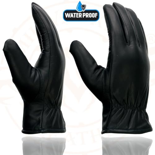 Image of Milwaukee Leather Men's Leather Motorcycle Gloves - Gel Padded Palm, Adjustable Wrist, Riding Gloves - X-Large