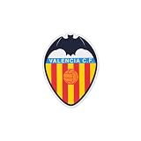 OFFICIALCRESTS - Escudo Valencia F.C. Pared o Ventana, Luz Electroluminiscente, Decorativo, 2 Modos de Luz, Incluye Inversor USB y Cinta de Doble Cara, Producto Oficial, Regalo para Hinchas de Fútbol