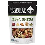 Power Up Trail Mix, Mega Omega Trail Mix, Non-GMO, Vegan, Gluten Free, No Artificial Ingredients, Gourmet Nut, 14 Ounce Bag