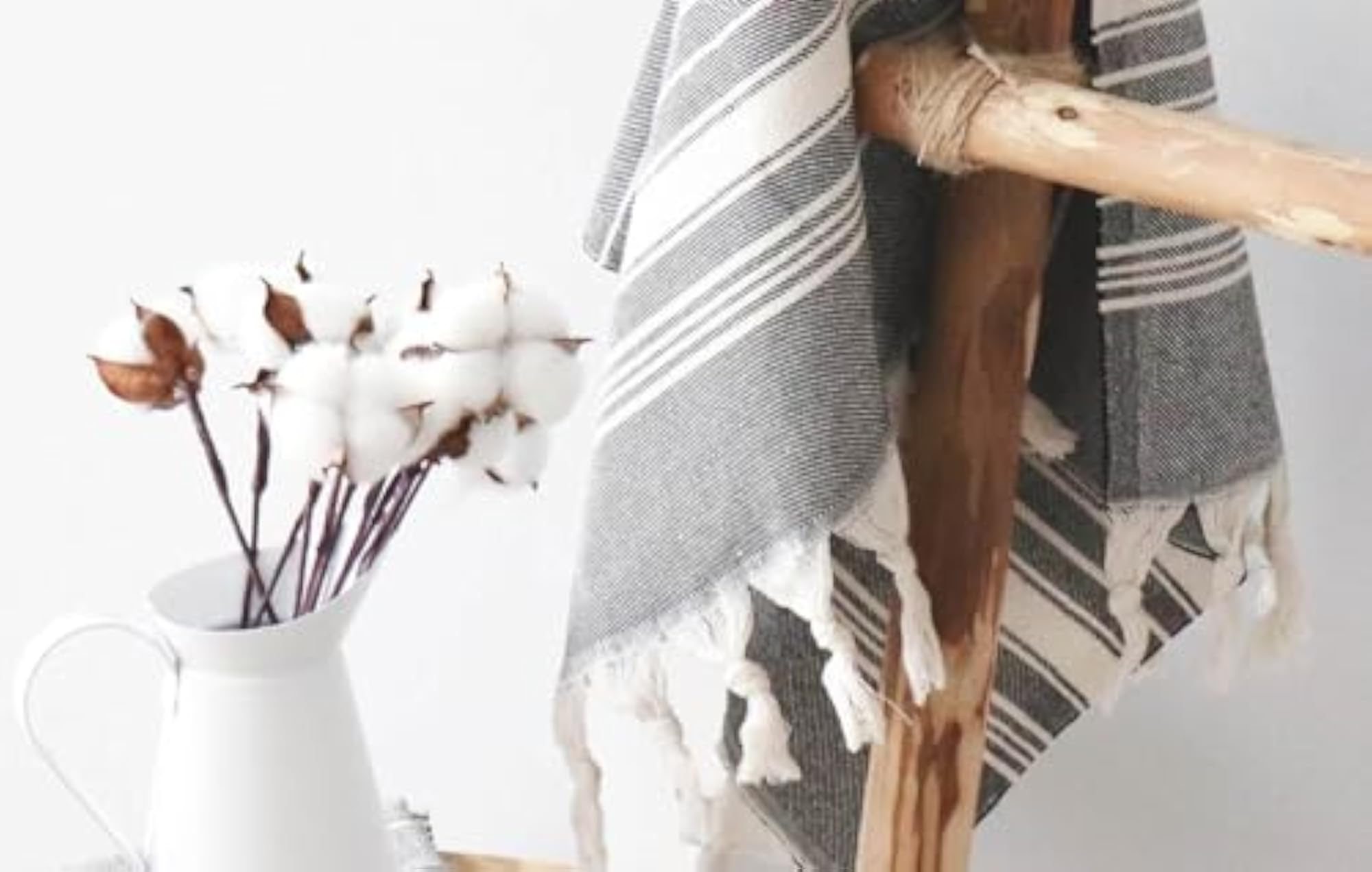 Turkish Hand Towels for Bathroom Set of 2, Cotton