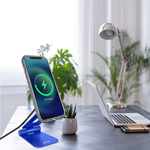 Sonix Magnetic Adjustable Cell Phone Desk Stand Pedestal Compatible With Apple Magsafe (Pacific Blue) #TOP5