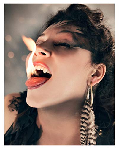 Vampir Eckzähne von Scarecrow Lady Fangs für Horror-Looks