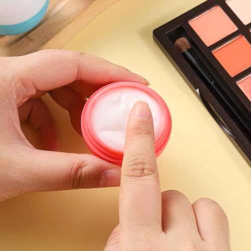 Image of Depoza 3Oz Travel Size Toiletries, Silicone Cream Jars TSA Approved With Leak-Proof Box for Cosmetic, Face Body, Hand Cream (Style 1)