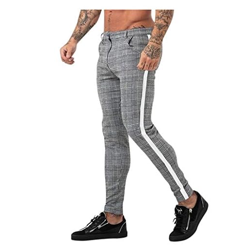 Pantalon Homme Slim Carreaux Impression WINJIN Pantalon Jogging Bas de Survêtement Sweat Pants Sarouel Sport Slim Pantalon de Travail Pantalons Danse Pants Jogger Homme Pantalon de Travaille