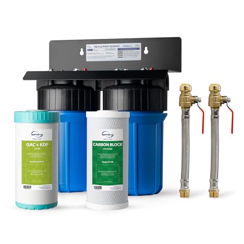 iSpring WGB21B-KS+AHPF12MNPT16X2 2-Stage Whole House Water F