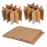 Operitacx 2 Divisores de Cartón para Cajas de Mudanza Tabiques para Botellas y Copas de Vino Kit de Protección y Resistente para Transporte Seguro de Cristalería