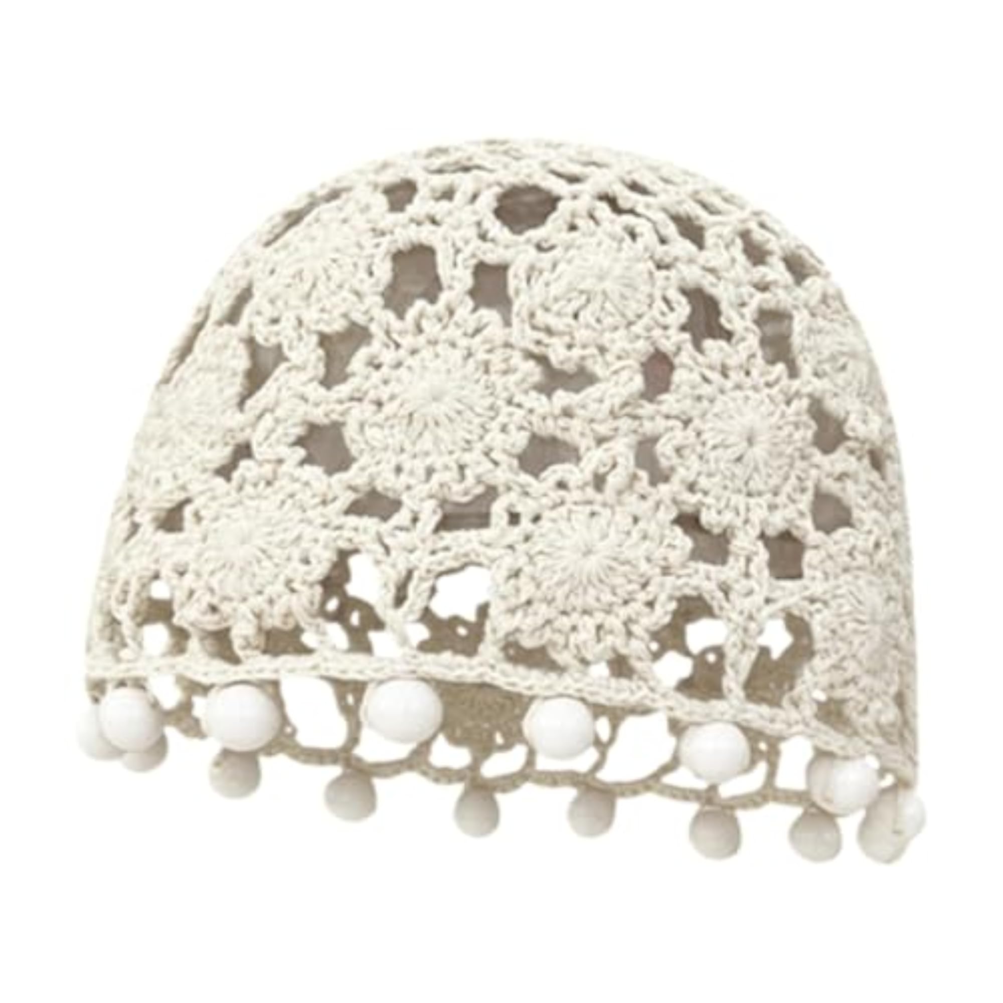 Women's Crochet Beanie, Breathable Hollow Out Skull Cap