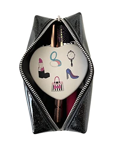 Pretty Heart Shape Cosmetic Pocket Mirror, For Purse, Travel, Pocket, Double Sided, Standard , Magnified, Folding, Magnetic. #TOP3