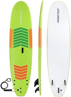 Osprey Foam Surfboard Soft Foamie Complete with Leash and Fins, Learn To Surf, 7 ft/8 ft/9 ft