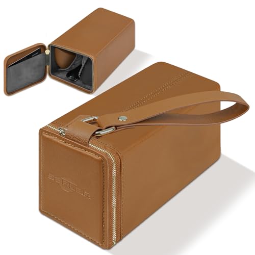 sarlar Carrying Case for Meta Adventurer/Fury/Starfire Kylie/Rayban Wayfarer/Oakley HSTN/Display Charging Case Premium PU Leather Hard Organizer for Rayban Meta Gen1/Gen 2 Smart Glasses Accessories