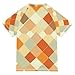 Kids Bathing Suits Boys Short Sleeve Girls Rash Guard Top 4T Rhomboid Orange Neutral