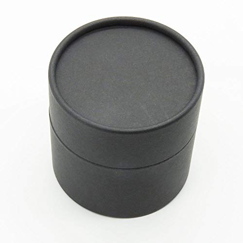 Image of WENPACK Paperboard Tube with Lid Round Cardboard Box Container (3.22 inch D*2.2 inch H, Black)
