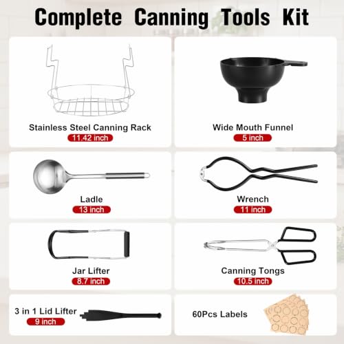 E-far 19QT Canning Pot with Canning Supplies Starter Kit - Image 3
