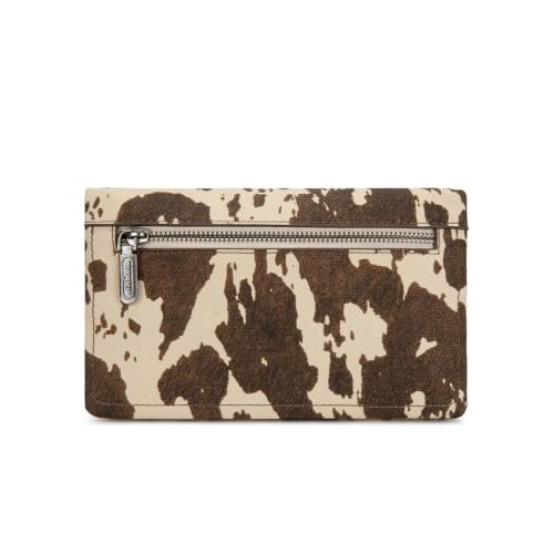 Image of Montana West Wrangler Cow Print Crossbody Wallet Purse for Women Western Clutch Small Purse Credit Card Holder WG176-4001-2COW-CF