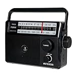 Retekess TR633 Battery Radio Portable, Transistor Radio, AM FM, External Antenna,Transistor,Headphone Jack,Large Speaker,Portable Radios Mains and Battery, Kitchen,Bedroom,Simple for Elderly