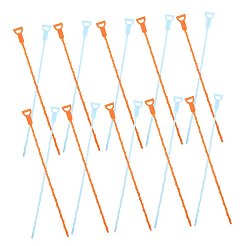 HOMSFOU 14 Piezas Ganchos de Limpieza para Drenaje Herramientas de Limpieza de Fregadero Dispositivos para Desatascar Tuberías Mango y Flexible para Baños y Cocinas