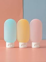 مجموعة موزع شامبو وبلسم ار اند جيه للسفر صابون وكريم ولوشن زجاجة توزيع سهلة الحمل للفنادق والشامبو وجل الاستحمام واللوشن أثناء السفر تعمل بالضغط حاويات كومبو سعة 60 مل 3 قطع بلاستيك