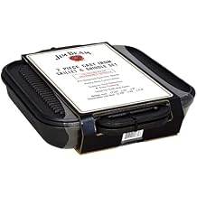 Jim Beam 3-in-1 Cast Iron Skillet with Double Sided Griddle, 3, Black