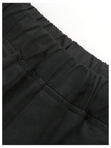 GORGLITTER Boy's 2 Pack Baggy Pants Elastic Waist Wide Leg Cargo Pants Streetwear Trousers3