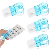 YUXIANLB 4er Set Pillenöffner Blisterpackungsöffner Praktisches Medikamentenentnahme Werkzeug für Senioren Apotheker Haushalt Reisen Krankenhaus Pflegeheim Täglichen Gebrauch Leicht Handlich Sicher
