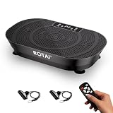 ROTAI Vibration Plate Exercise Machine- Full Body Workout Equipment Fitness Platform for Weight Loss, Lymphatic Drainage & Fat Burning Adjustable Mode Shake Plate for Women Men Black