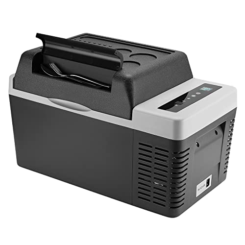 F40C4TMP Portable Freezer Car Refrigerator 24 Quart 12V Car Freezer Travel Fridge 23L (-7.6℉~50℉) Compressor Refrigerator for Truck, RV, Boat and Camping, 12/24V DC and 110-240 AC