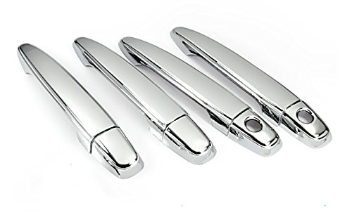 MaxMate Fits 05-13 Toyota Tacoma/03-09 4Runner/05-11 Avalon/07-11 Camry/08-13 Highlander/04-10 Sienna/04-09 Lexus GX470/03-06 RX330/07-10 RX350 Chrome 4 Doors Handle Cover with Passenger Side Keyhole