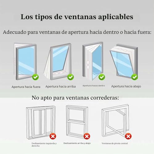 AC window kit que bloquea el aire caliente con tejido impermeable y cierre universal 6