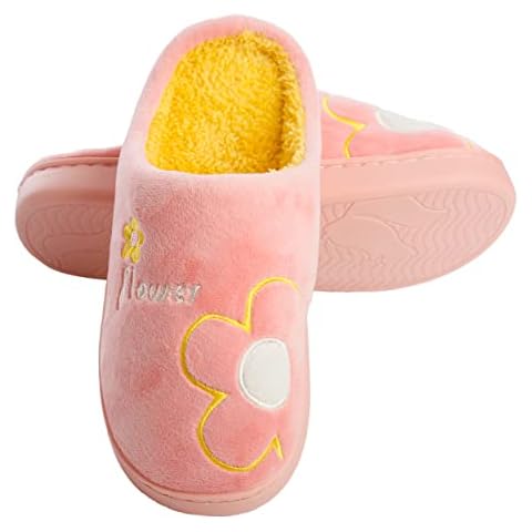 ETREXONLINE Zapatillas de Estar por Casa Antideslizantes Flor Rosa Cover