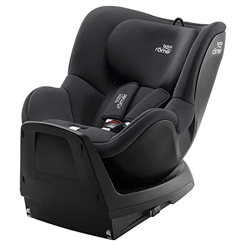 BRITAX RÖMER Reboarder DUALFIX PLUS, inklusive Neugeboreneneinsatz und ISOFIX, für Kinder von 40-105 cm (i-Size), Geburt - 4 Jahre, Midnight Grey
