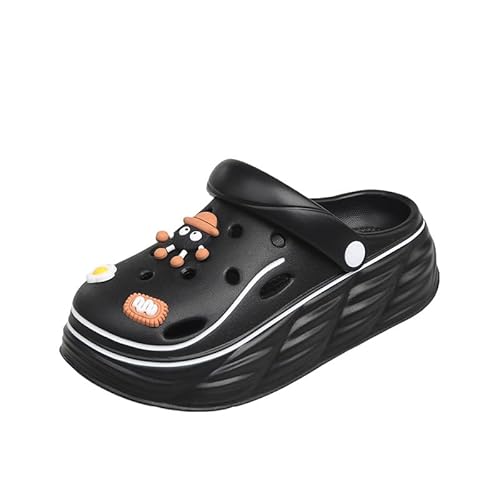 [YAYAMIYA] ���f�B�[�X �T���_�� 22.5-28cm �X���b�p �T�{�T���_�� ���킢���� ������ �X���b�|�� �r�[�` �J�W���A�� �t�@�b�V���� �������p �y�� �ʋC�� ���K 2way ����/���O���� (�u���b�N, ��l, 23.5 cm, �����E