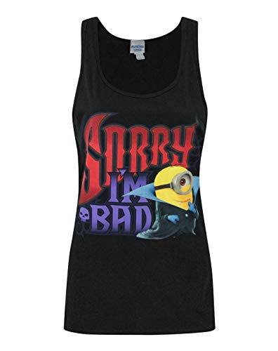 Image of Minions Sorry I'm Bad Women's Vest Black