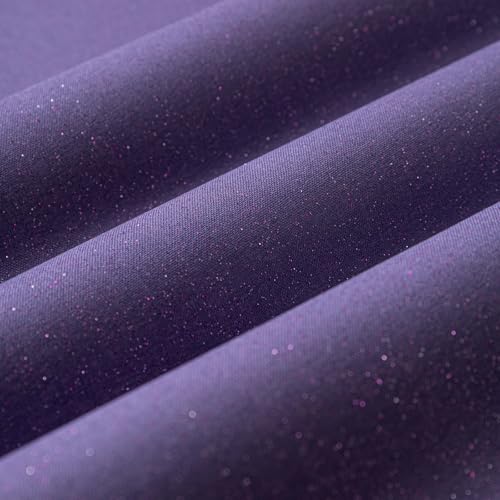 Wooqu Book Cloth, Fabric Surface and Paper Backed, Durable, Strong, 17x29”, for Book Binding, Glitter Purple