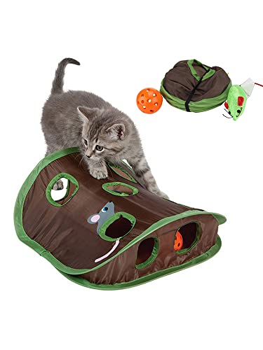 Túneis para gatos,brincar gato estimação - Kitten Teaser Escon-esconCamundongos Inteligente Campainh