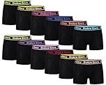 12-Pack Men's Boxers Shorts Assorted Colour Soft Cotton Elevate Your Underwear Collection with Premium Comfort Trunks (UK, Alpha, L, Regular, Regular, 12 ASSORTED)