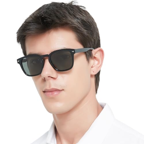 OCCI CHIAR Trendy Small Polarized Sunglasses for Men UV400 Protection Retro Square Shades Driving Sun Glasses