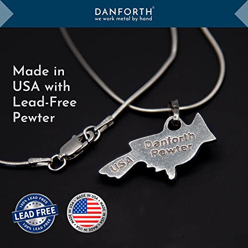 Danforth – Red Cardinal Necklace – 18" Sterling Silver Chain – Handcrafted Pewter Cardinal Pendant – Made In Usa #TOP3