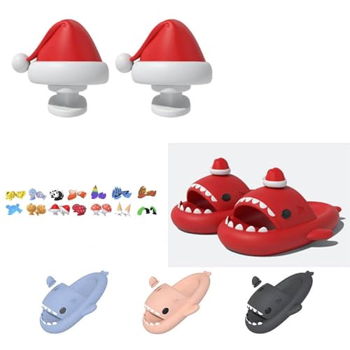 One Pair Shark Slides Fins Replacement Accessories, Shark Slides Fins Fire, Funny Shark Slipper Fins DIY Accessories4