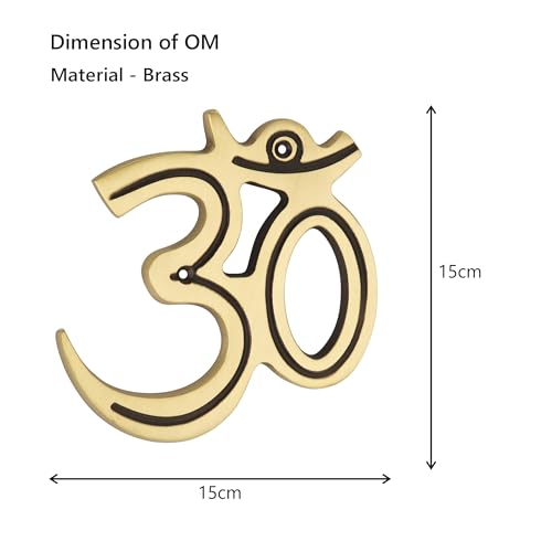 Image of COMPASS Brass Home Decorative Decor OM,Wall Hanging Showpiece, Antique | DI OM | 150MM X150 MM | Pack OF 1