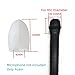 Customized Flocking Microphone Sponge Printing Logo Covers Mic Windscreen Foam Windshield For TV Stations Reporters Interview (White)
